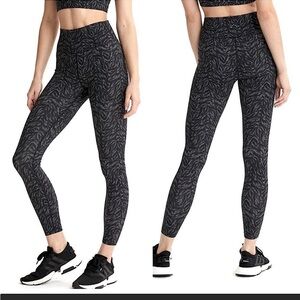 Varley Women's Luna Leggings Black & Gray Printed Size Small